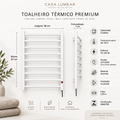 TOALHEIRO TÉRMICO PREMIUM - BRANCO