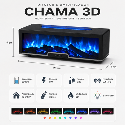 DIFUSOR LAREIRA 3D