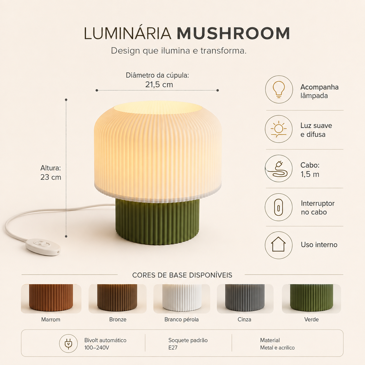 LUMINÁRIA NÓRDICA