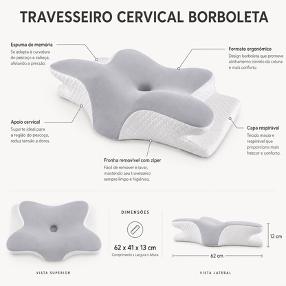 TRAVESSEIRO CERVICAL BORBOLETA