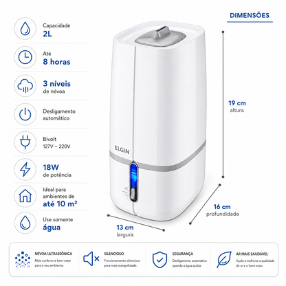 UMIDIFICADOR ELGIN COMPACTO