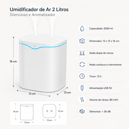 UMIDIFICADOR NÉVOA DUO
