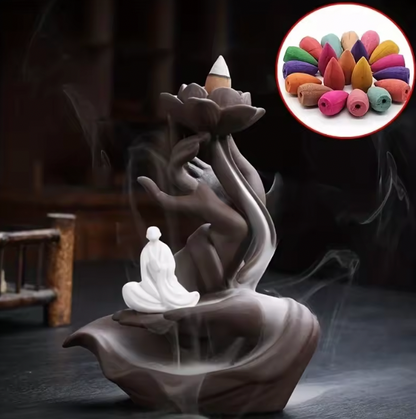 Cones de incenso de refluxo sabor misto incenso natural floral lavanda sândalo aloés