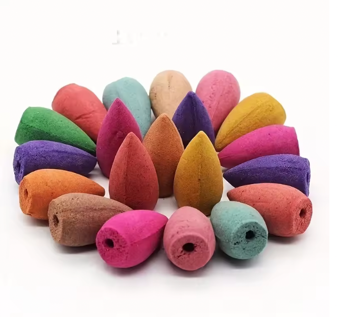 Cones de incenso de refluxo sabor misto incenso natural floral lavanda sândalo aloés