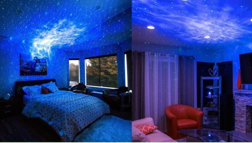 PROJETOR ESTELAR GALAXY LED com Bluetooth – Luz Noturna Mágica para Quartos