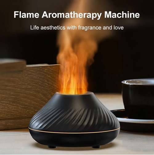 Umidificador Difusor Aromatizador Vulcão 130ml – LED 7 Cores + Controle