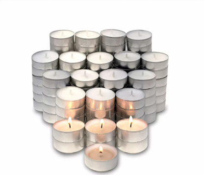 Mini Velas Rechaud Brancas – Kit com 20 Unidades