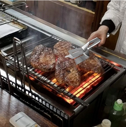 Pinça Espátula de Aço Inoxidável KL-1010 | Churrasco, Bife, Peixe e Mais