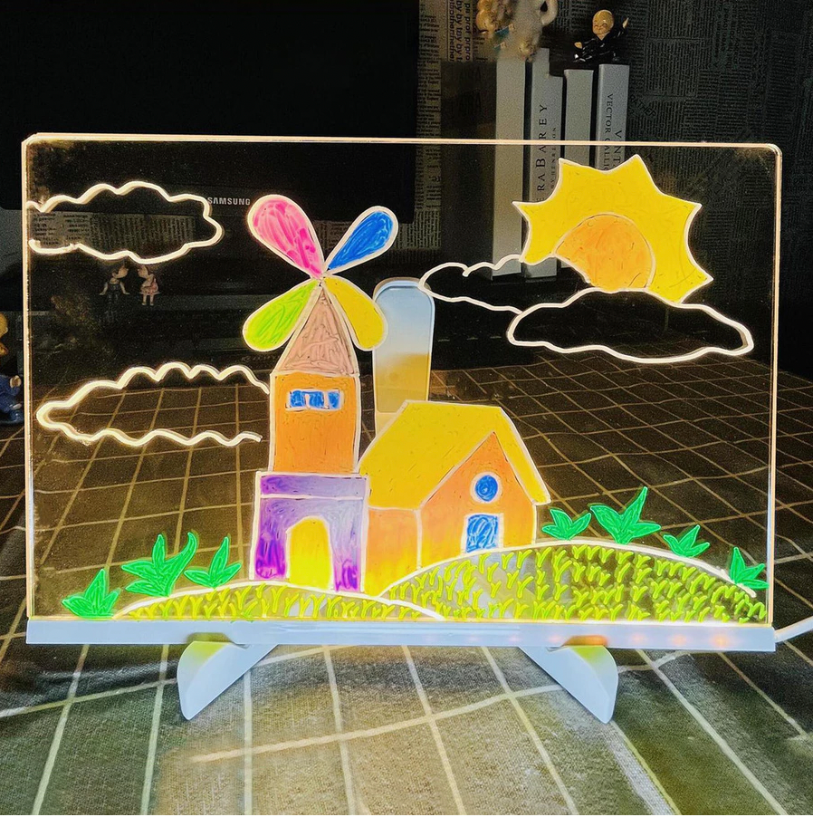 Quadro de Desenho Iluminado Infantil – 30×20 cm (USB 5V)