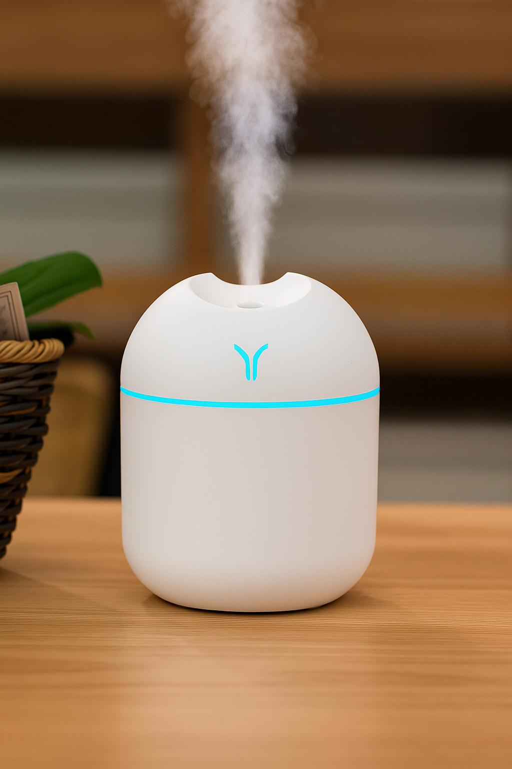 Difusor de Aromas 50ML com Névoa Ultrassônica e Lâmpada LED – Ideal para Casa ou Carro