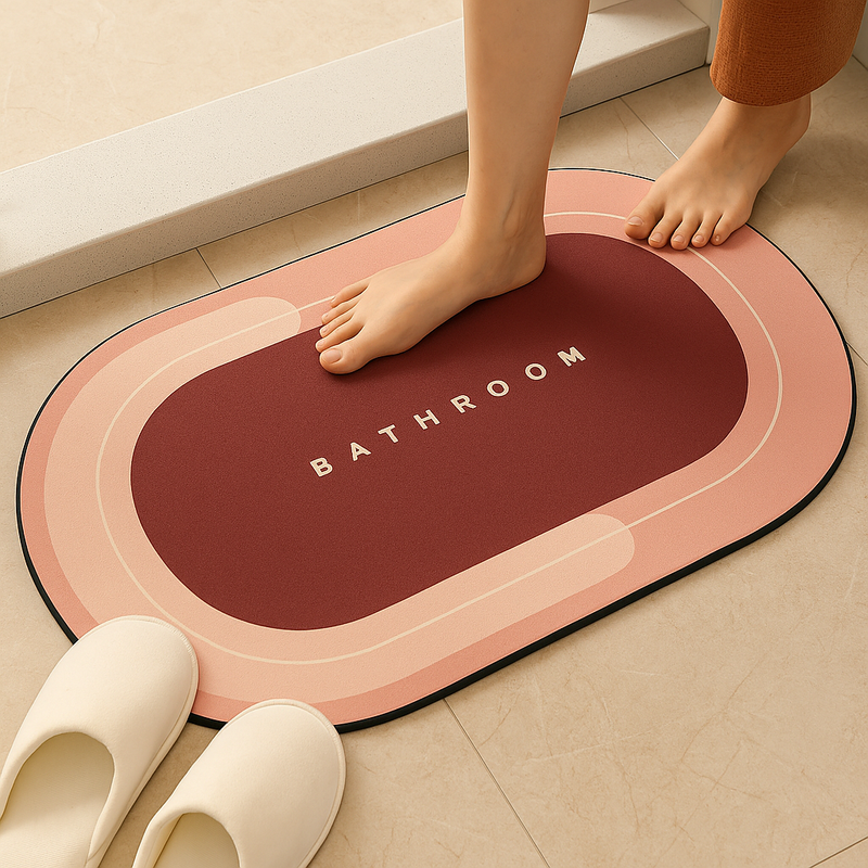 Tapete de Banheiro Antiderrapante – Super Absorvente | Secagem Rápida