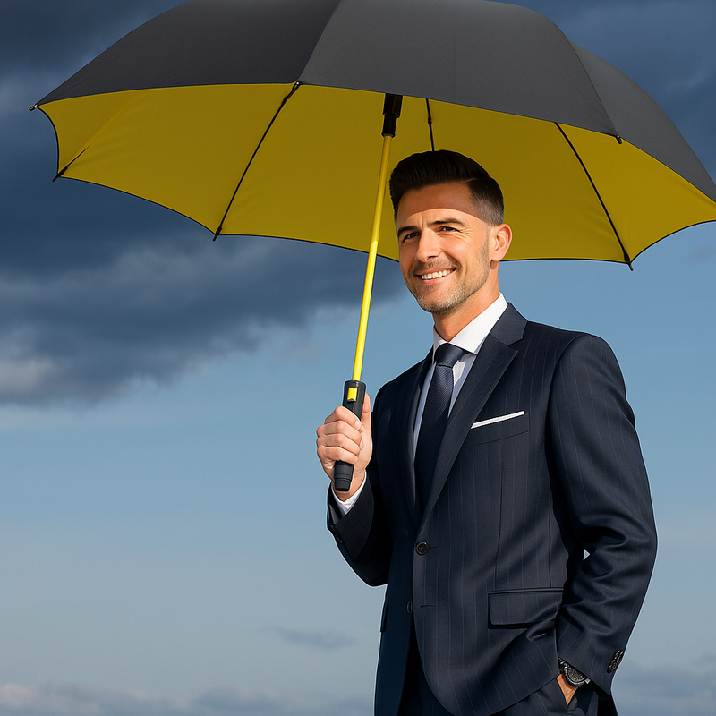Guarda-Chuva Automático Grande – Reforçado com Fibra de Vidro e Proteção Solar UV | 120cm