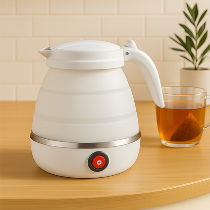 Chaleira Elétrica Retrátil em Silicone – 600ml | 110V