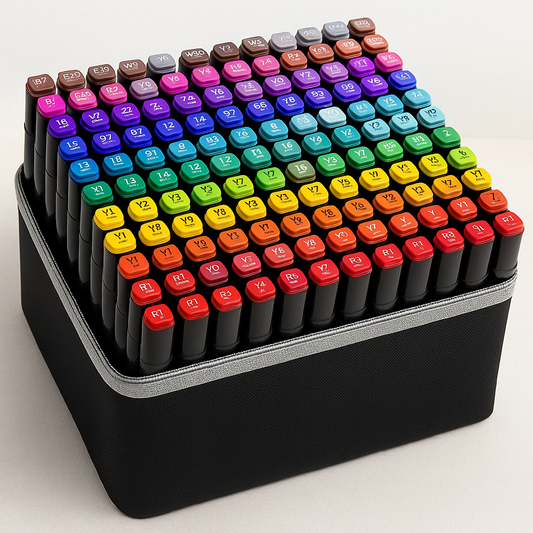 Conjunto de Marcadores Alcoólicos Coloridos – Ponta Dupla