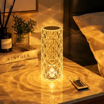 LUMINÁRIA CRISTAL 16 CORES COM CONTROLE REMOTO