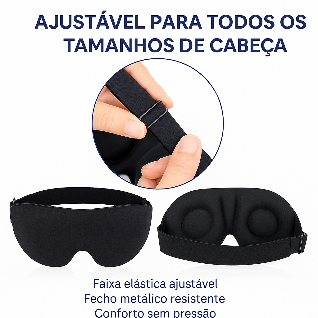 Máscara de Dormir Anatômica – Sono Profundo e Conforto Absoluto