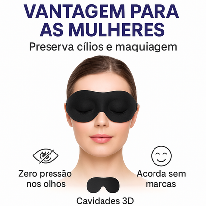Máscara de Dormir Anatômica – Sono Profundo e Conforto Absoluto