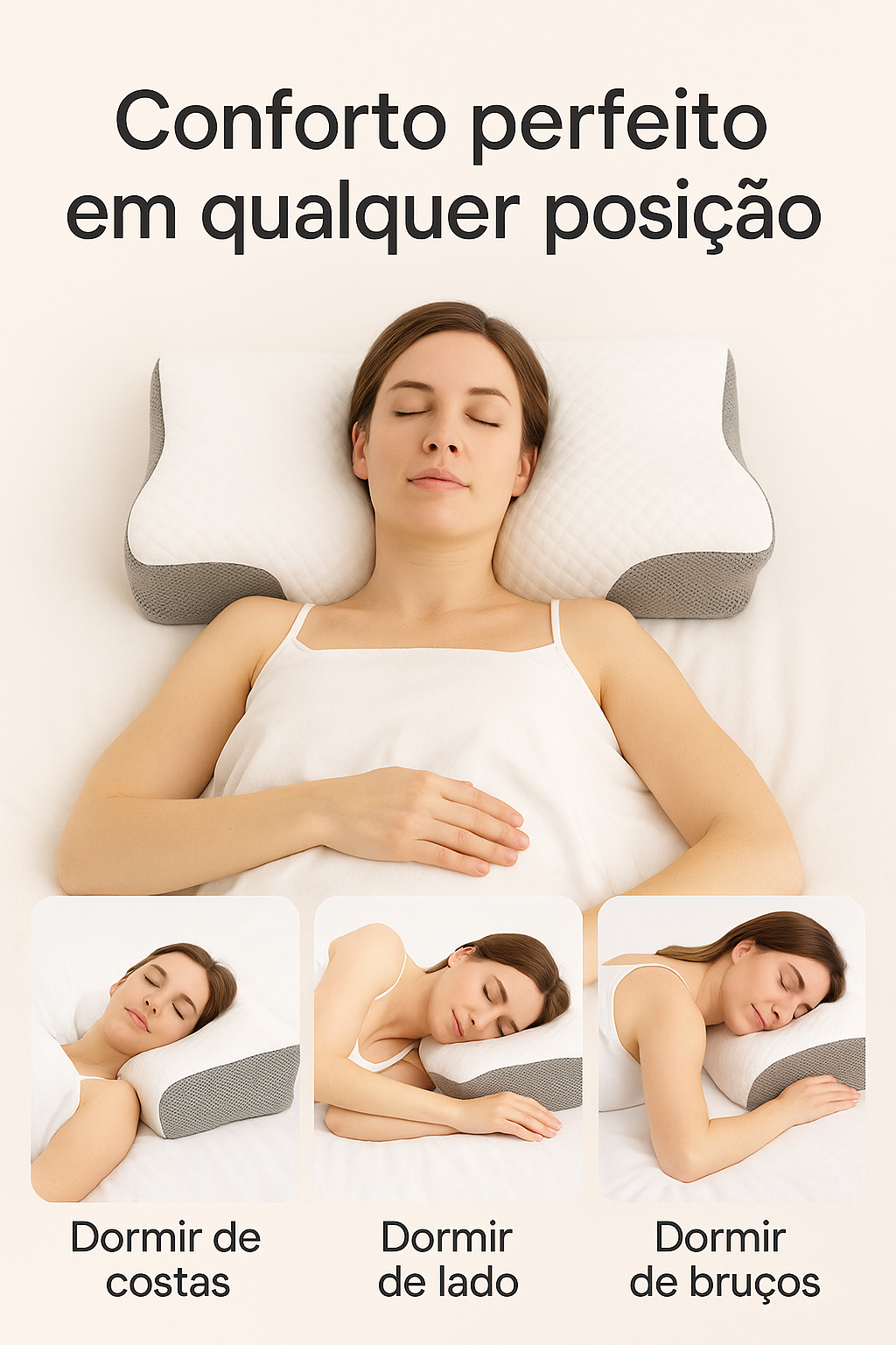 Travesseiro Ortopédico Premium – Alívio para Pescoço e Coluna