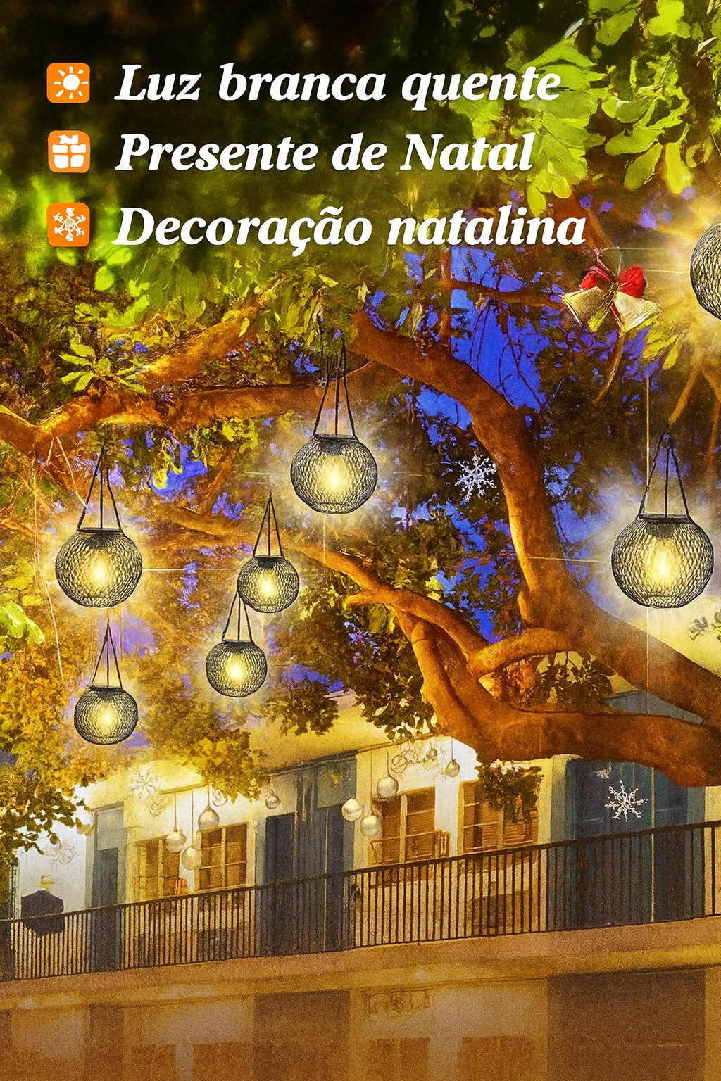 Lanterna Solar Decorativa à Prova d’Água