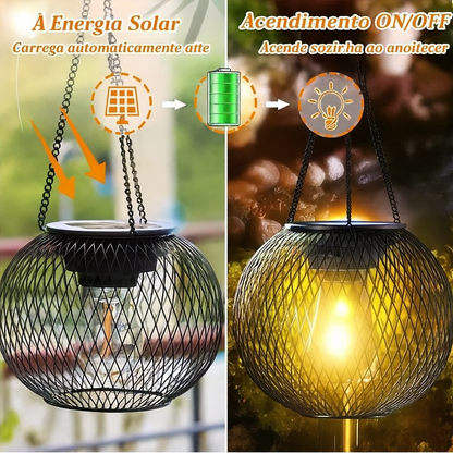 Lanterna Solar Decorativa à Prova d’Água
