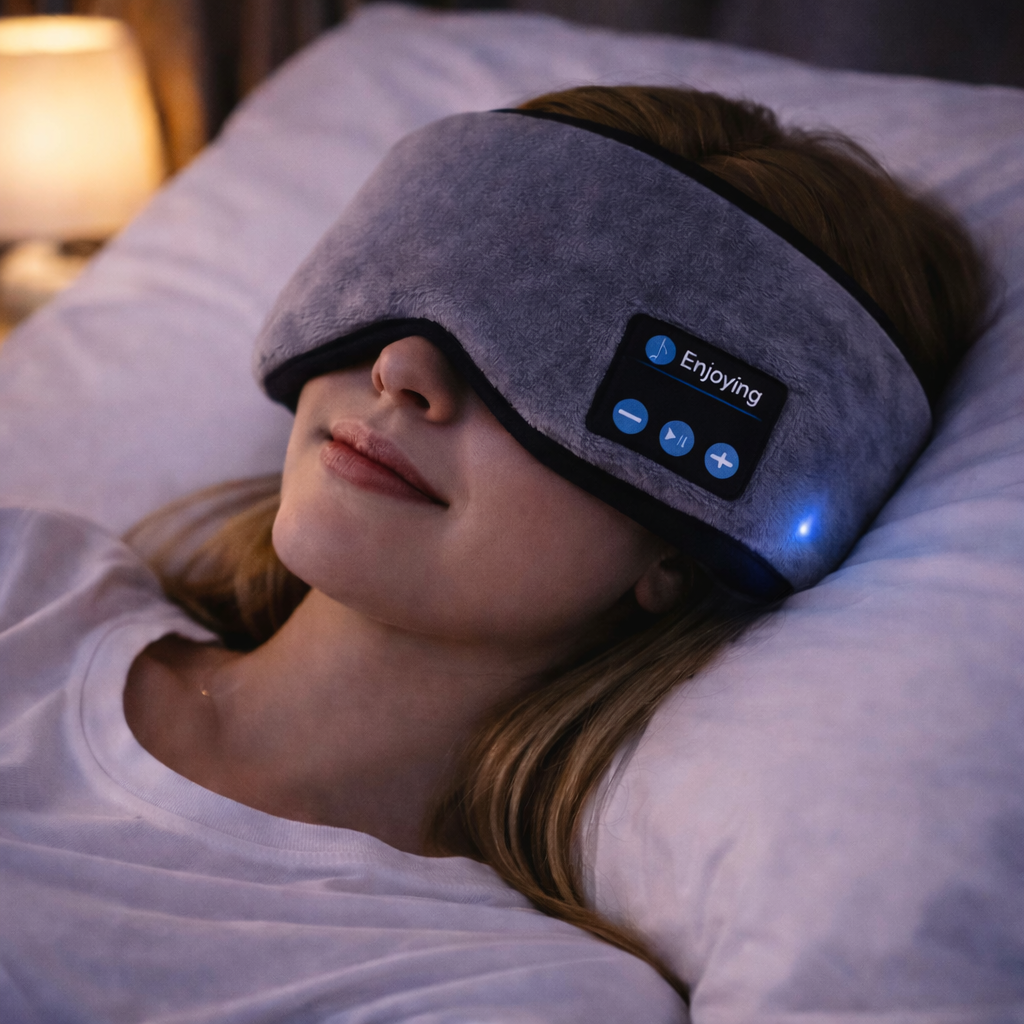 Mascara de Dormir Bluetooth Com Fone de Ouvido