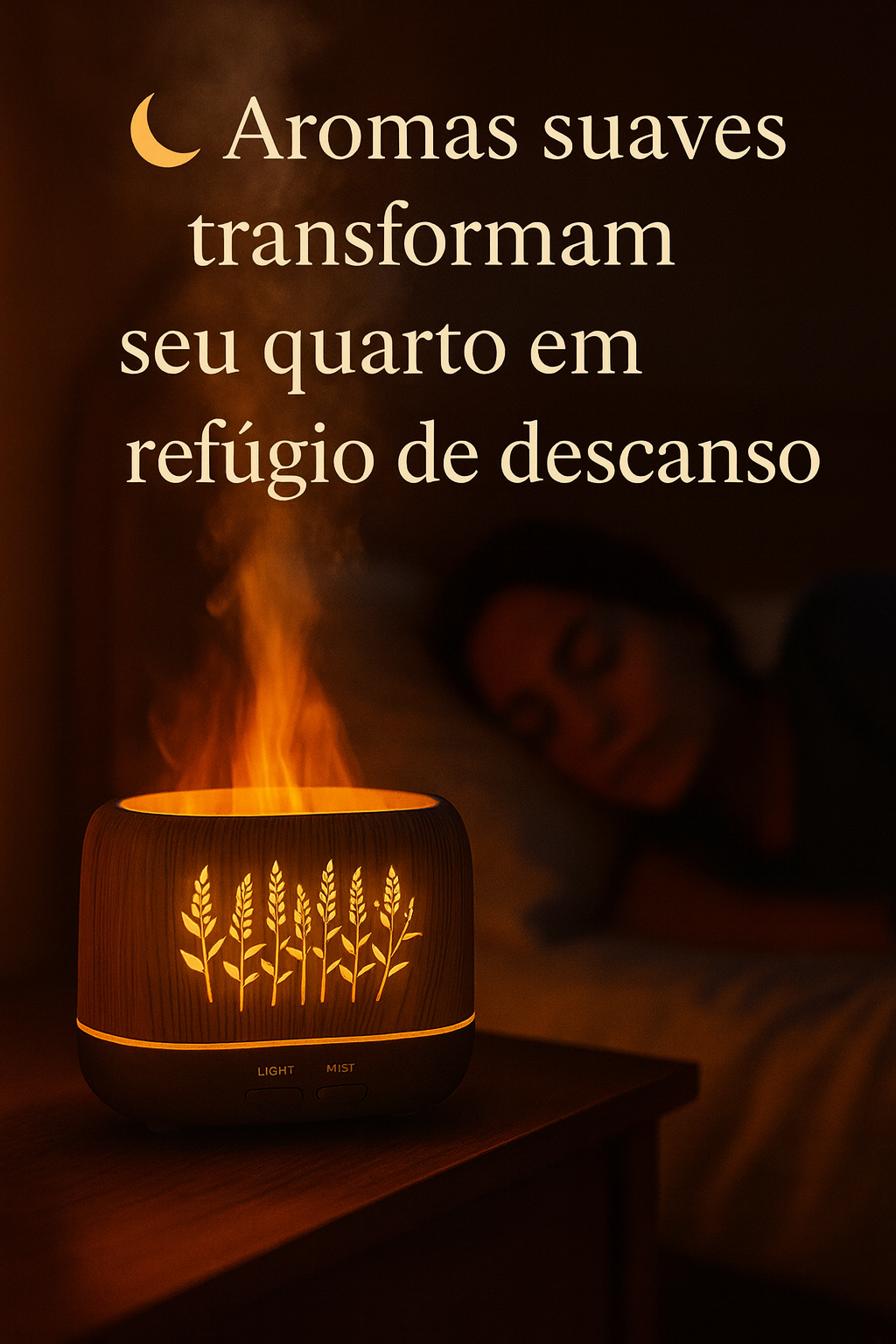 DIFUSOR DE AROMAS COM EFEITO CHAMA