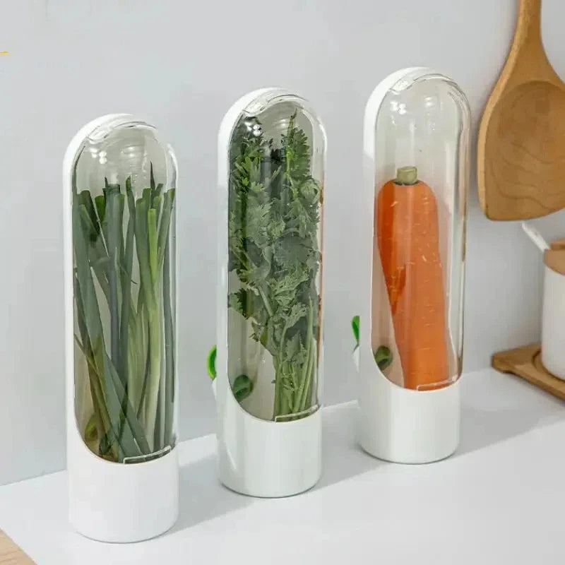 Tubo Conservador de Temperos e Hortaliças – Acrílico, Ecológico e Antipoeira 🌿✨