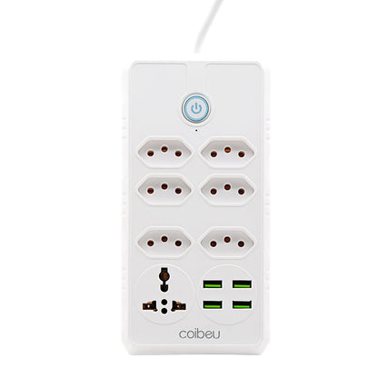 Extensão Elétrica com USB – 6 Tomadas + 4 USB