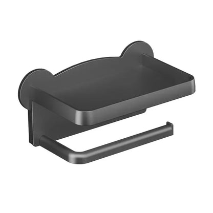 Suporte de Papel Higiênico e Armazenamento de Parede Sem Furo – 2 Andares, com Prateleira Multifuncional 🧻✨