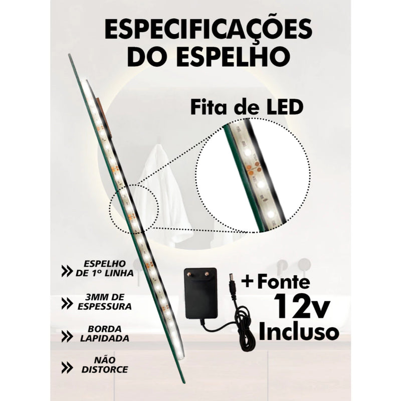 Espelho Redondo com LED